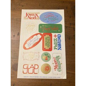 Vtg 1991 World of Christmas sheet stickers Current